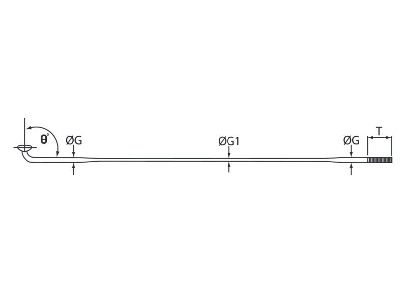 CNSPOKE DB474 Speichen 2,0-1,5-2,0 Edelstahl 260mm schwarz 36 Stk.