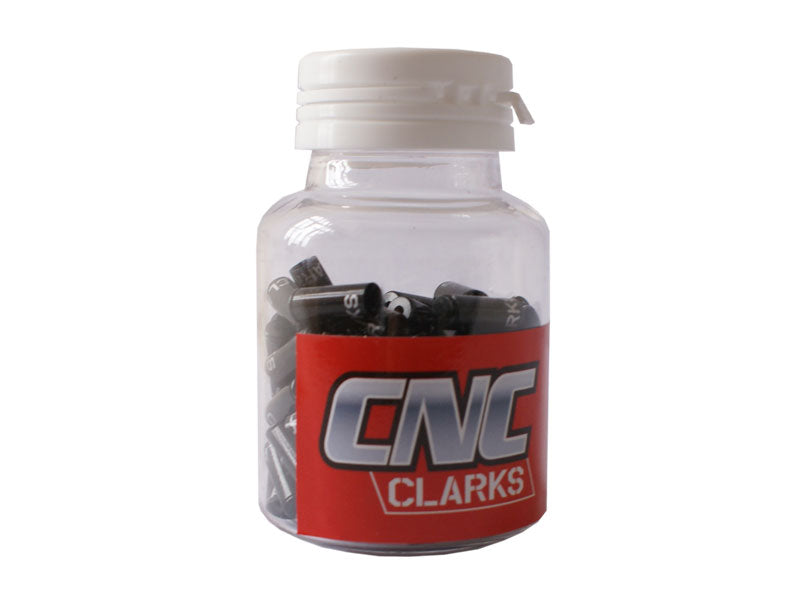 CLARK'S Umwerfer-Außenkappe 4 mm CNC-Aluminium 100 Stück schwarz