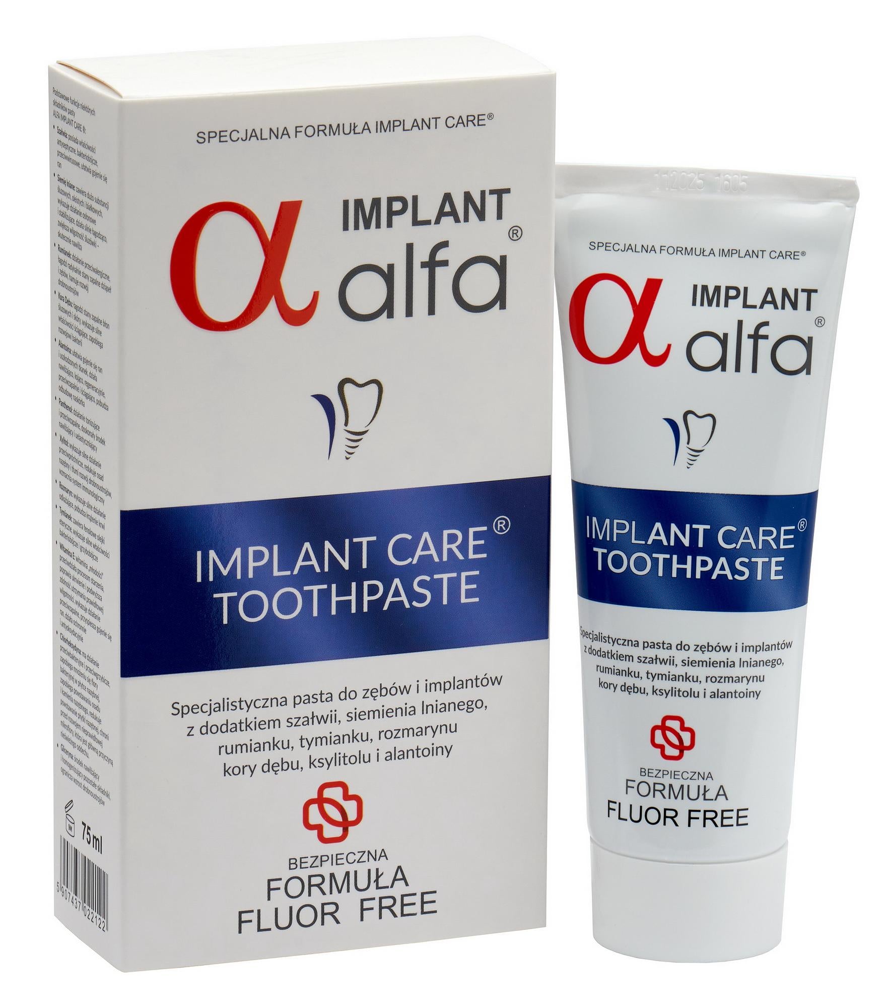 ATOS - Alfa Implant Spezialpflegepaste für Zähne und Implantate 75ml