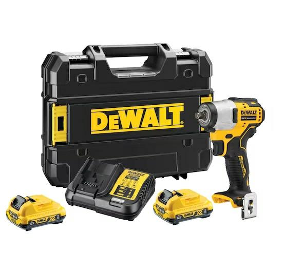 DEWALT.SCHLAGSCHLÜSSEL 3/8" 12V DCF902D2 168Nm 2x2,0Ah TSTAK