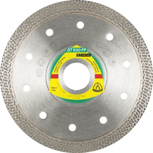 KLINGSPOR TURBO DIAMANTSCHEIBE 125 mm x 1,4 mm x 22,2 mm SPEZIAL DT900FP POTTERY, KERAMIK