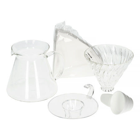 Hario Brühset V60 aus Tropfkanne + Serviergerät + Filter