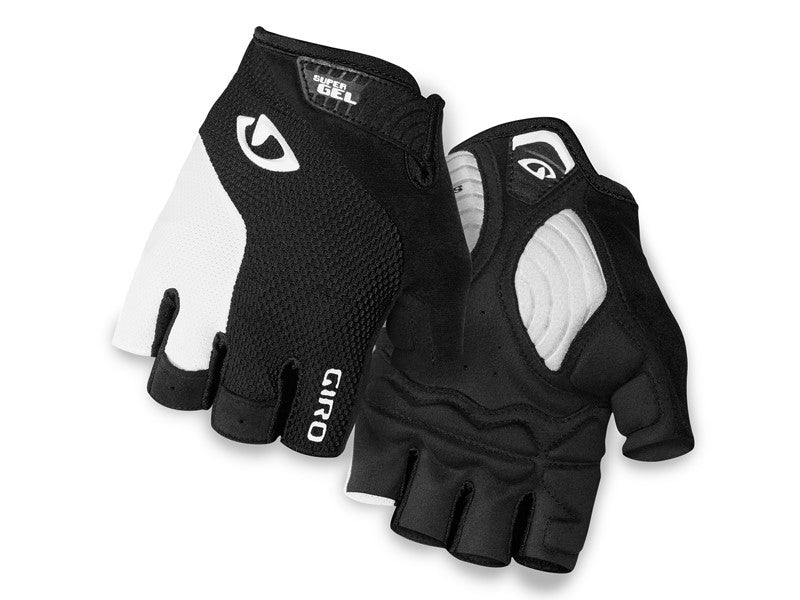 GIRO STRADEDURE SGEL Herrenhandschuhe Kurzfinger weiß schwarz Größe. S (Handumfang 178-203 mm / Handlänge 175-180 mm)