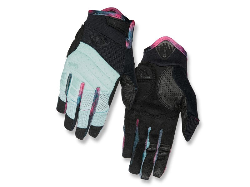 GIRO XENA Damenhandschuhe Langfinger Mint Tie-Dye Größe. L (Handumfang 190-204 mm / Handlänge 185-195 mm)