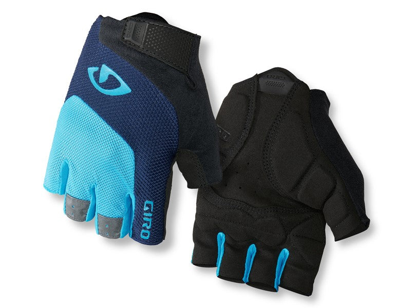 GIRO BRAVO GEL Herrenhandschuhe Kurzfinger blau Größe. M (Handumfang 203-229 mm / Handflächenlänge 181-188 mm)