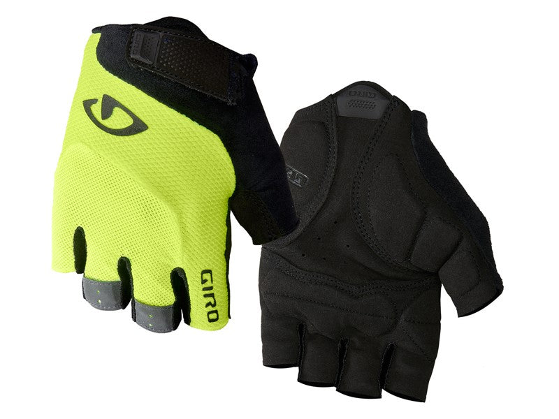 GIRO BRAVO GEL Herrenhandschuhe, kurze Finger, Highlight-Gelb, Größe. S (Handumfang 178-203 mm / Handlänge 175-180 mm)
