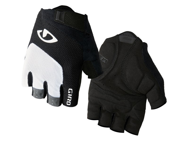 GIRO BRAVO GEL Herrenhandschuhe Kurzfinger weiß schwarz Größe. L (Handumfang 229-248 mm / Handlänge 189-199 mm)