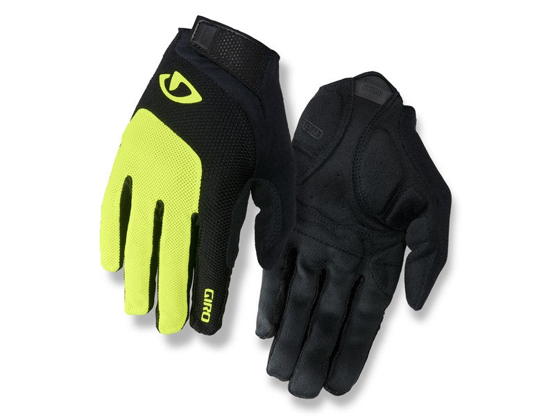 GIRO BRAVO GEL LF Herrenhandschuhe Langfinger Highlight Gelb Größe. M (Handumfang 203-229 mm / Handflächenlänge 181-188 mm)