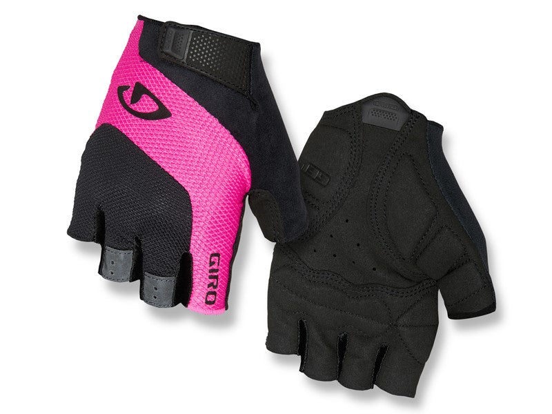 GIRO TESSA GEL Damenhandschuhe Kurzfinger schwarz rosa Größe. M (Handumfang 170-189 mm / Handlänge 170-184 mm)