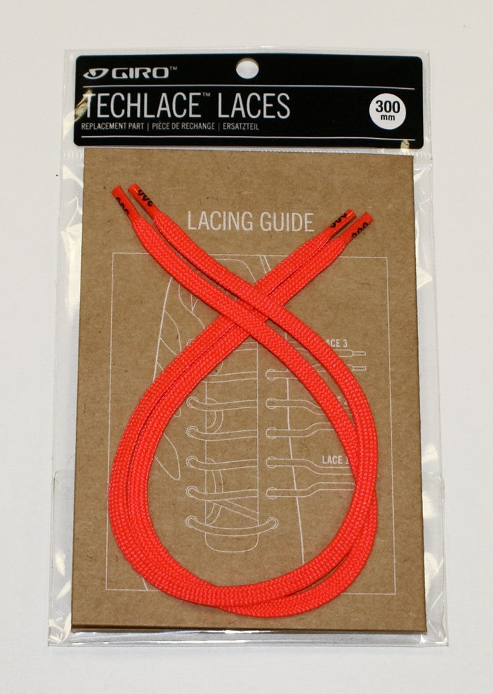 GIRO TECHLACE LACES zinnoberrote 235-mm-Schnürsenkel
