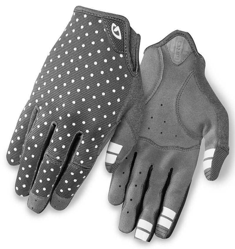 GIRO LA DND Damenhandschuhe Langfinger Dark Shadow White Dots Größe. XL (Handumfang 205-210 mm / Handlänge 196-205 mm)