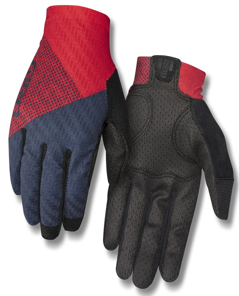 GIRO RIV'ETTE CS Damenhandschuhe Langfinger Tri Split Rot Mitternachtsgröße. L (Handumfang 190-204 mm / Handlänge 185-195 mm)