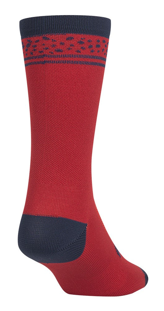 GIRO COMP HIGH RISE Socken dunkelrote Linien Größe. XL (46-48)