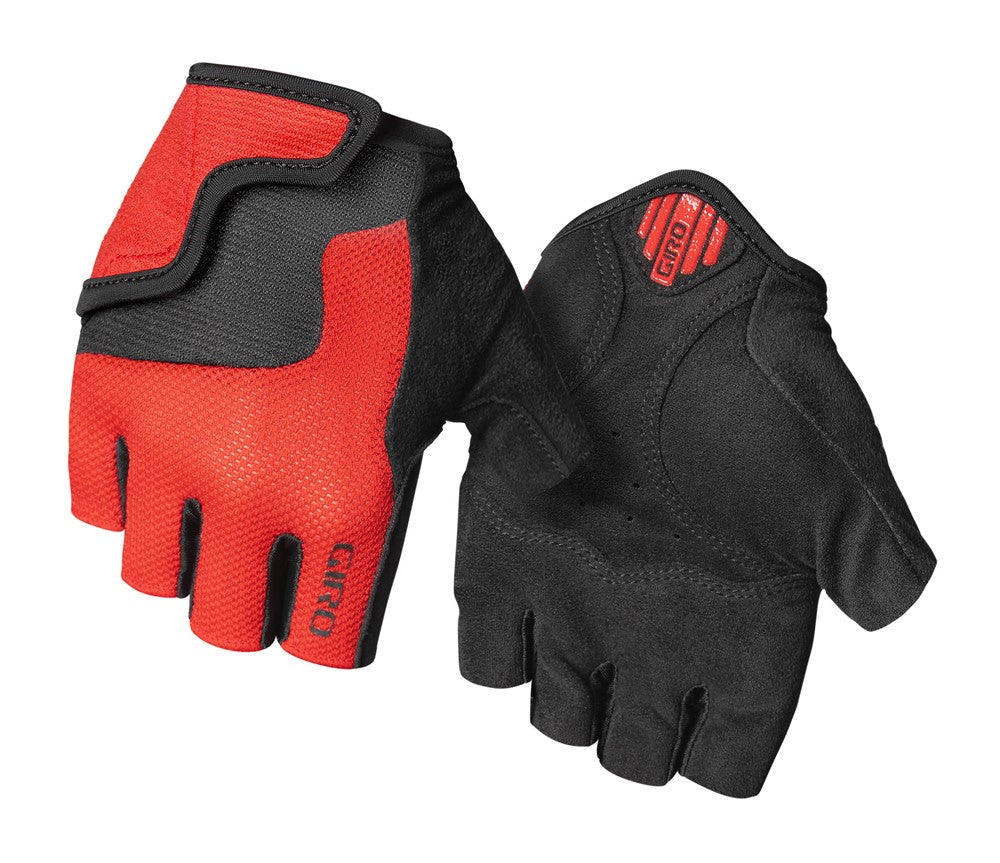 GIRO BRAVO JR Junior-Handschuhe, kurze Finger, leuchtend rote Größe. M (Handumfang 152-162 mm / Handlänge 160-165 mm)