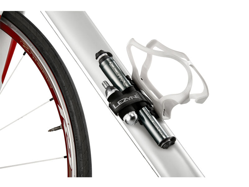 LEZYNE PRESSURE DRIVE CFH HP Handpumpe 120psi Metall-CO2-Schlauch + 1x Gaskartusche 16g Graphit