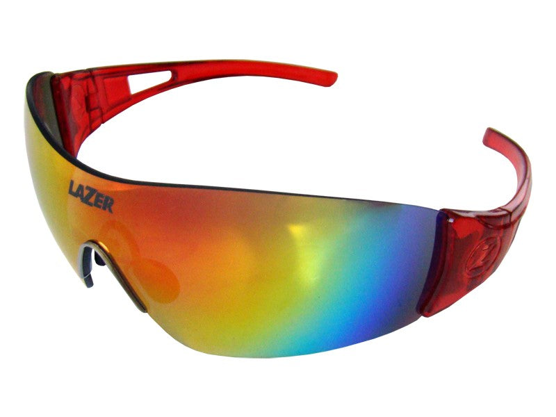 LAZER MAGNETO Crystal Red Brille (Smoke-Black Red REVO, Yellow-Blue Mirror, Clear)