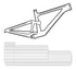 LIZARDSKINS CLEAR Protective Frame Wrap - Frame Kit transparent glänzend