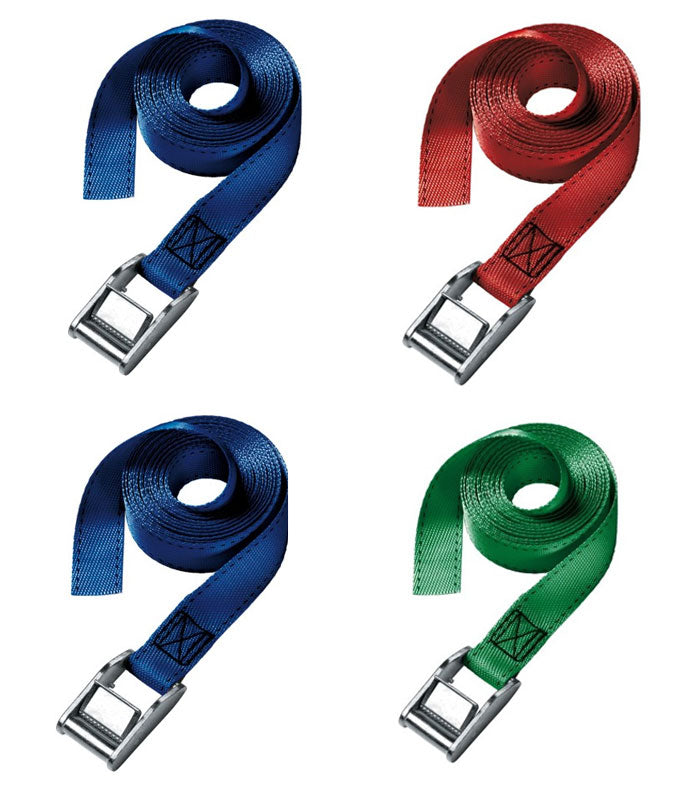 MASTERLOCK LASHING STRAPS 3112 Befestigungsband 25 mm-5,00 m, Set in verschiedenen Farben, Karton mit 4 Stück.
