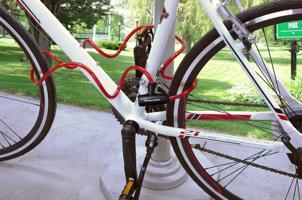 MASTERLOCK QUANTUM 8127 Fahrradschloss 8mm 180cm SCHLÜSSEL 3 Stk. Familienset