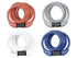 MASTERLOCK QUANTUM 8221 Fahrradschloss 8 mm 180 cm SZYFR-Set, Farbmischung, Box mit 4 Stück.
