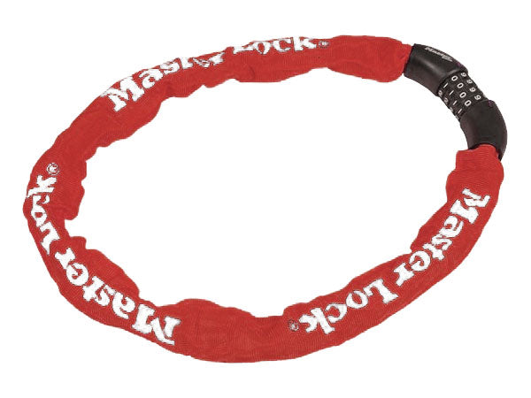 MASTERLOCK QUANTUM 8392 Fahrradschloss KETTE 8mm 40mm 90cm SZYFR rot
