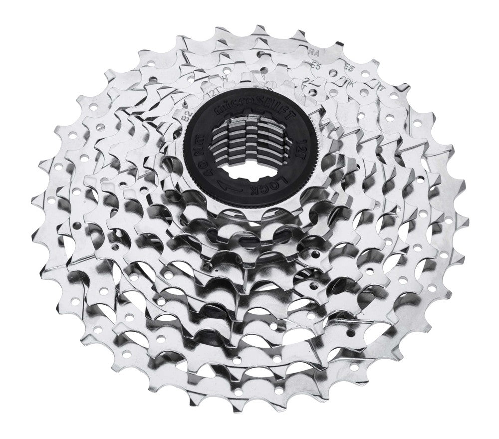 MICROSHIFT MEZZO/R8-Kassette, 8-Gang, Stahl, Shimano-kompatibel, 11-13-15-18-21-24-28-34, Nickel