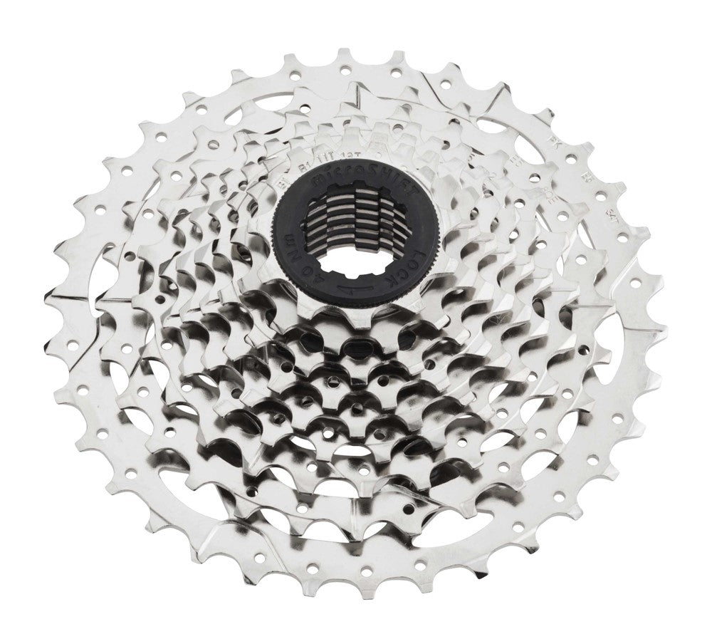 MICROSHIFT MARVO-Kassette, 9-Gang, Stahl, Shimano-kompatibel, 11-13-15-18-21-24-28-32-36, Nickel,