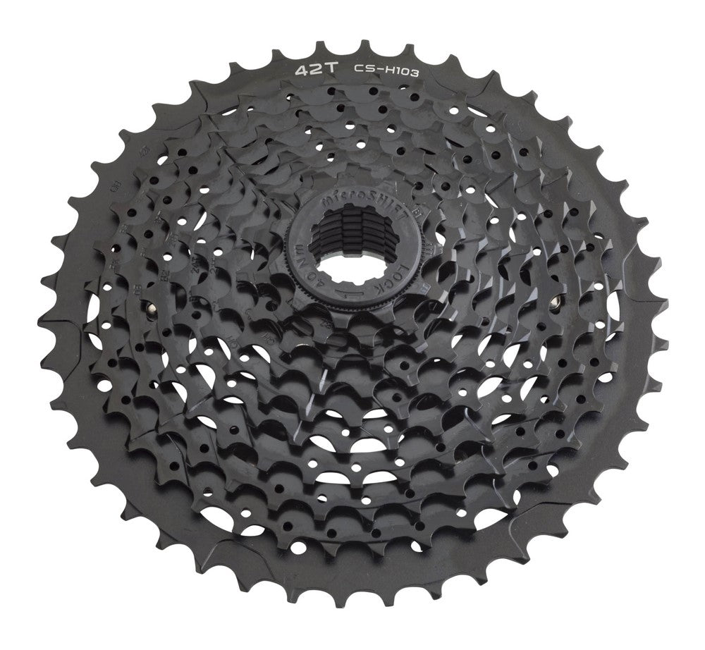 MICROSHIFT XLE 10-fach-Kassette, Stahl, Shimano-kompatibel, 11-13-15-18-21-24-28-32-36-40, Schwarz
