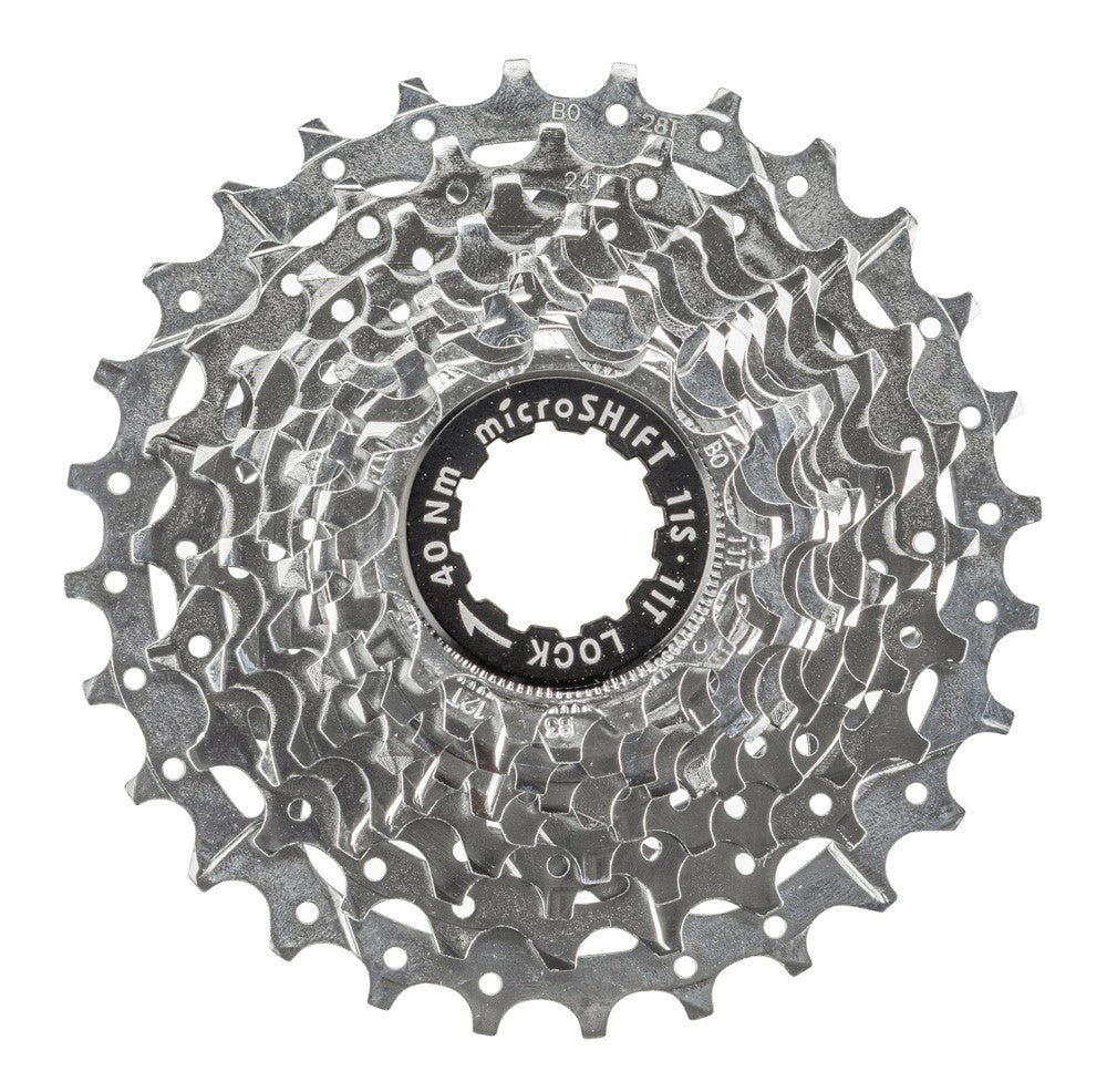 MICROSHIFT CENTOS 11-Gang-Kassette, Stahl, Shimano-kompatibel, 11-12-13-14-15-16-17-19-21-24-28, Chrom,