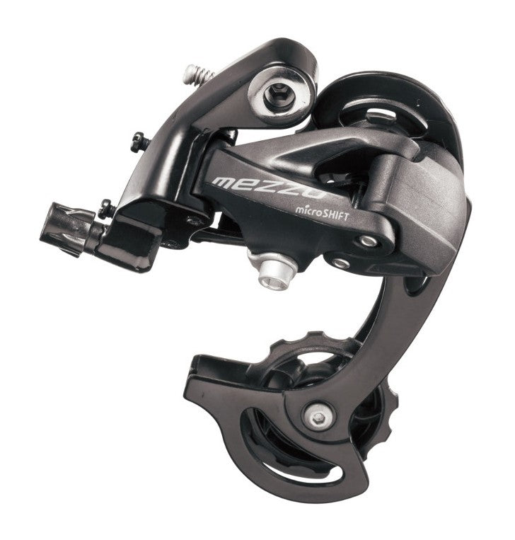 MICROSHIFT MEZZO Schaltwerk, 8-9 Gänge (2/3x8/9), Shimano kompatibel, langer Käfig, max. Modus 28-36T, Kapazität 45T