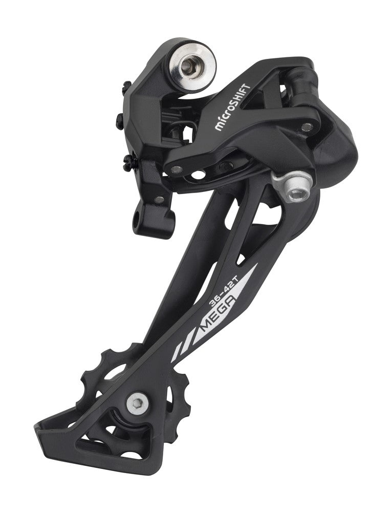 MICROSHIFT XLE Schaltwerk, 10-fach, Shimano kompatibel, langer Käfig, max. Modus 36-42T, Kapazität 47T