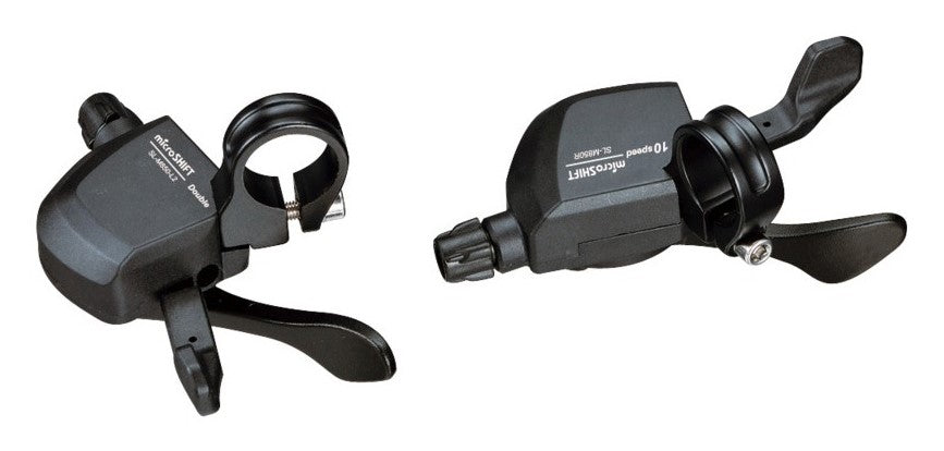 MICROSHIFT XLE-Schalthebel, Paar, 10-Gang (2x10), Shimano-kompatibel, Xpress Trigger, ohne Ganganzeige