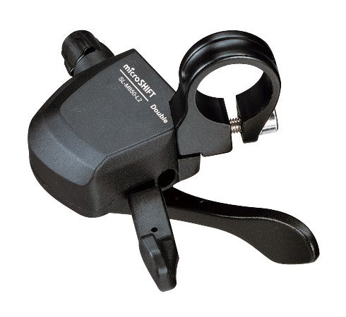 MICROSHIFT XLE-Schalthebel, links, 2 Gänge, Shimano-kompatibel, Xpress Trigger, ohne Ganganzeige