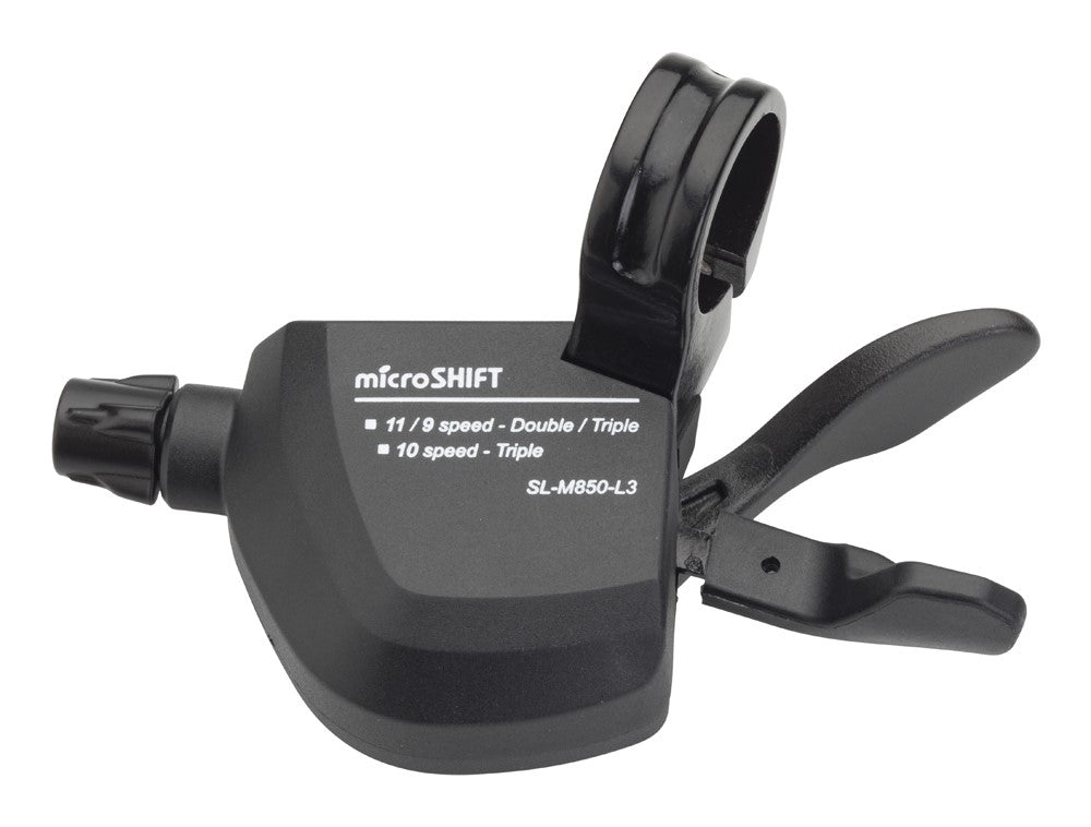 MICROSHIFT XLE-Schalthebel, links, 3 Gänge, Shimano-kompatibel, Xpress Trigger, ohne Ganganzeige