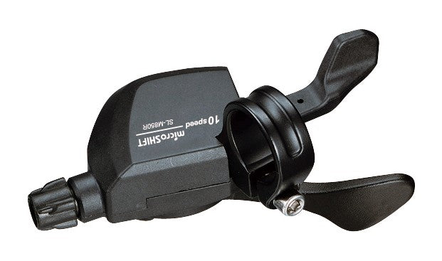 MICROSHIFT XLE-Schalthebel, rechts, 10-Gang, Shimano-kompatibel, Xpress-Trigger, ohne Ganganzeige