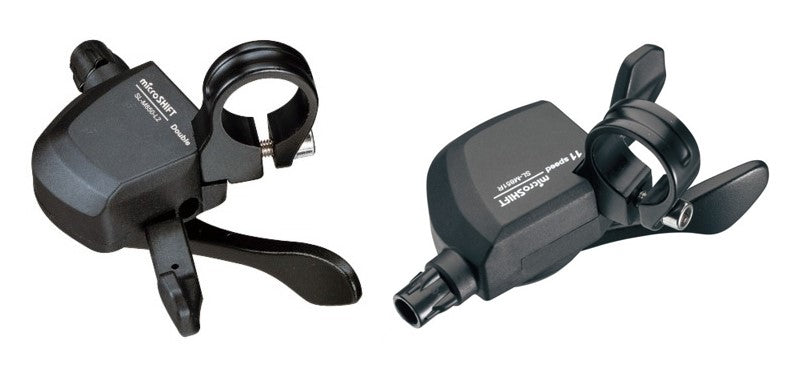 MICROSHIFT XLE-Schalthebel, Paar, 11-Gang (2x11), Shimano-kompatibel, Xpress Trigger, ohne Ganganzeige
