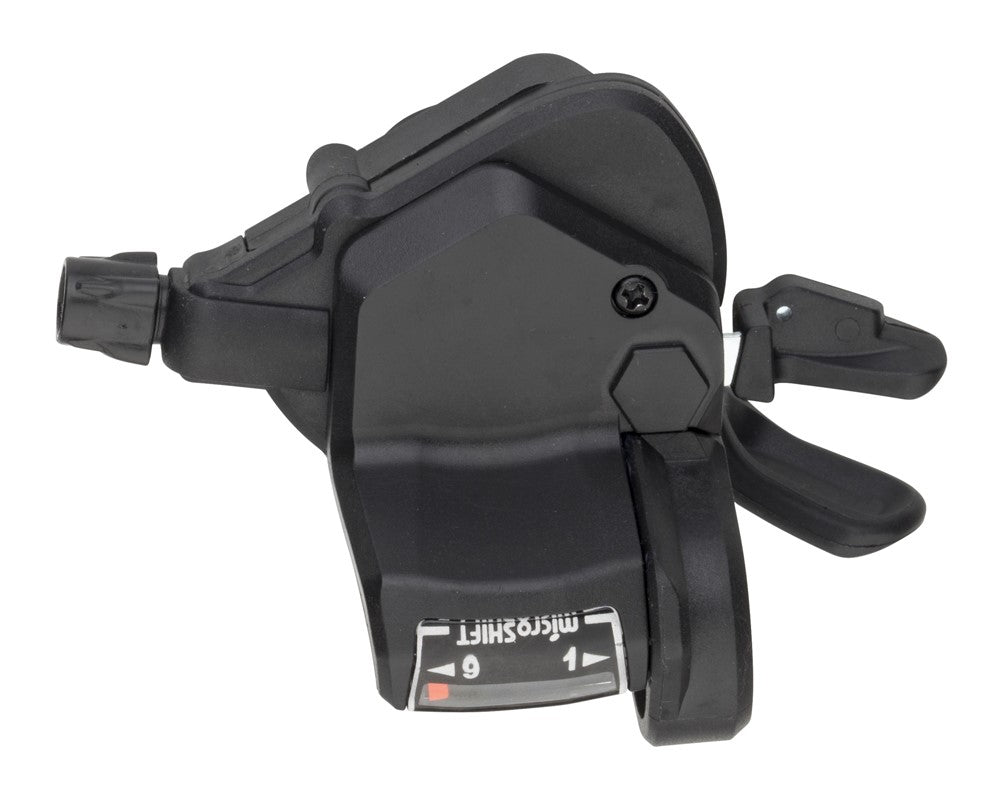 MICROSHIFT-Schalthebel, rechts, 9-Gang, Shimano-kompatibel, Daumentipp, optische Ganganzeige