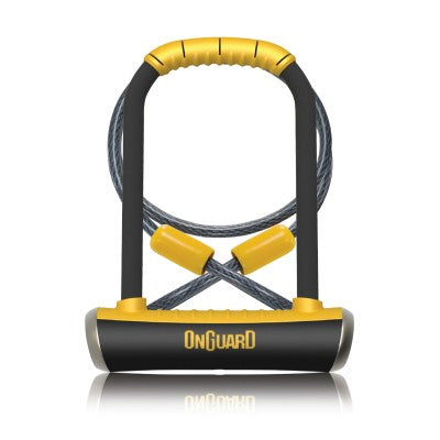 ONGUARD PitBull DT 8005 U-LOCK Fahrradschloss – 14 mm 115 mm 230 mm – 5 x Schlüssel mit Code + Kabel 10 mm 120 cm