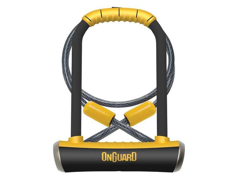 ONGUARD PitBull Mini LS 8007DT U-LOCK Fahrradschloss – 14 mm 90 mm 240 mm – 5 x Schlüssel mit Code + Kabel 10 mm 120 mm