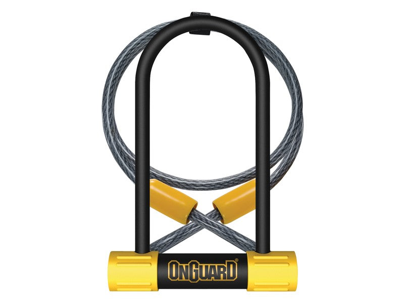 ONGUARD Bulldog Medium DT 8015M U-LOCK Fahrradschloss – 13 mm 90 mm 140 mm – 5 x Schlüssel mit Code + Kabel 10 mm 120 cm