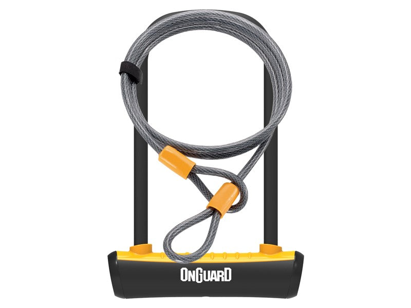 ONGUARD NEON 8154OR U-LOCK Fahrradschloss – 115 mm 230 mm – Griff + 2 x Schlüssel + Kabel 10 mm 120 cm orange