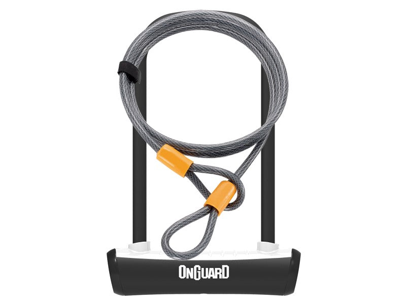 ONGUARD NEON 8154WH U-LOCK Fahrradschloss – 115 mm 230 mm – Griff + 2 x Schlüssel + Kabel 10 mm 120 cm weiß
