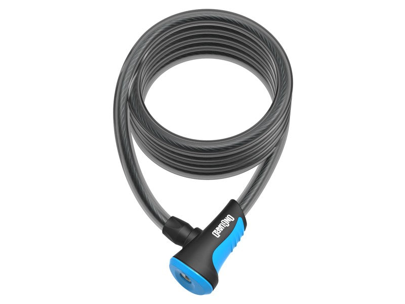 ONGUARD NEON 8157BU Fahrradschloss Kabel – 10 mm 180 cm – Griff + 2 x blaue Schlüssel