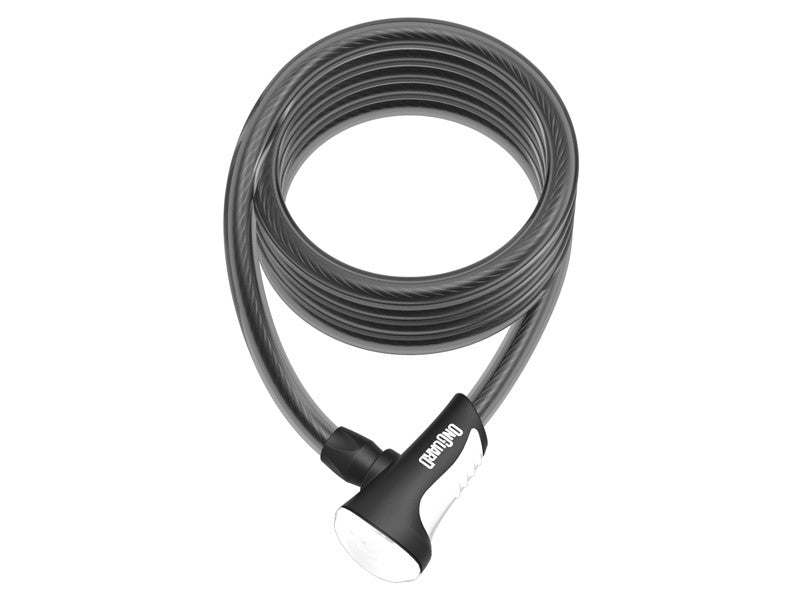 ONGUARD NEON 8157WH Fahrradschloss Kabel – 10 mm 180 cm – Griff + 2 x Schlüssel mit Code weiß