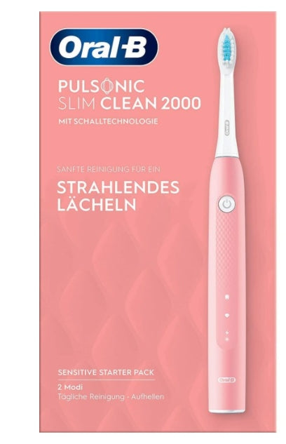 ORAL-B - Oral-B, Pulsonic Slim Clean 2000, Zahnbürste, rosa, 1 Stück
