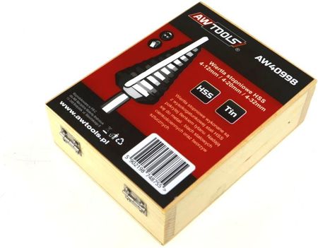 AWTOOLS HSS-TIN STUFENBOHRER, 3ER-SET / 4-12 mm / 4-20 mm / 4-32 mm