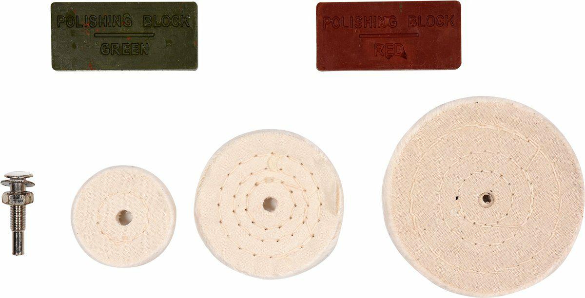 VOREL-POLIERSET 3 SCHEIBEN + 2 PASTEN + 6-mm-GRIFF