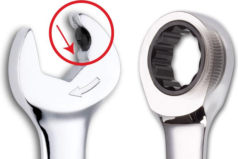 SATA-Ring-Maulschlüssel 16 mm mit Doppelratsche