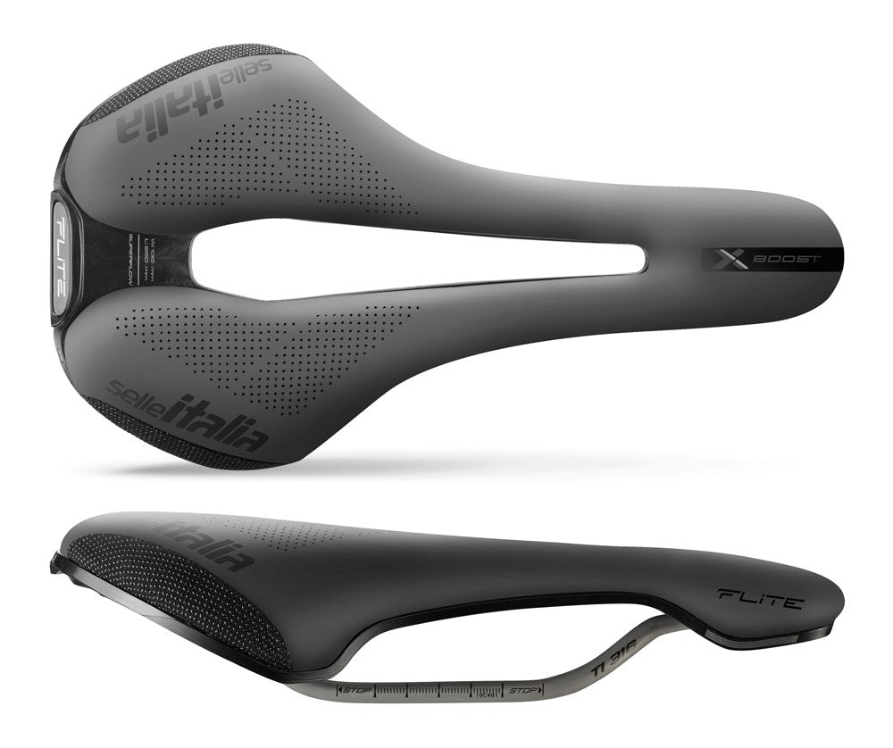SELLE ITALIA FLITE BOOST X-CROSS TI316 SUPERFLOW S Sattel (ID entspricht S3), TI 316 Schiene, Fibra-Tek, Light Gel, 204 g