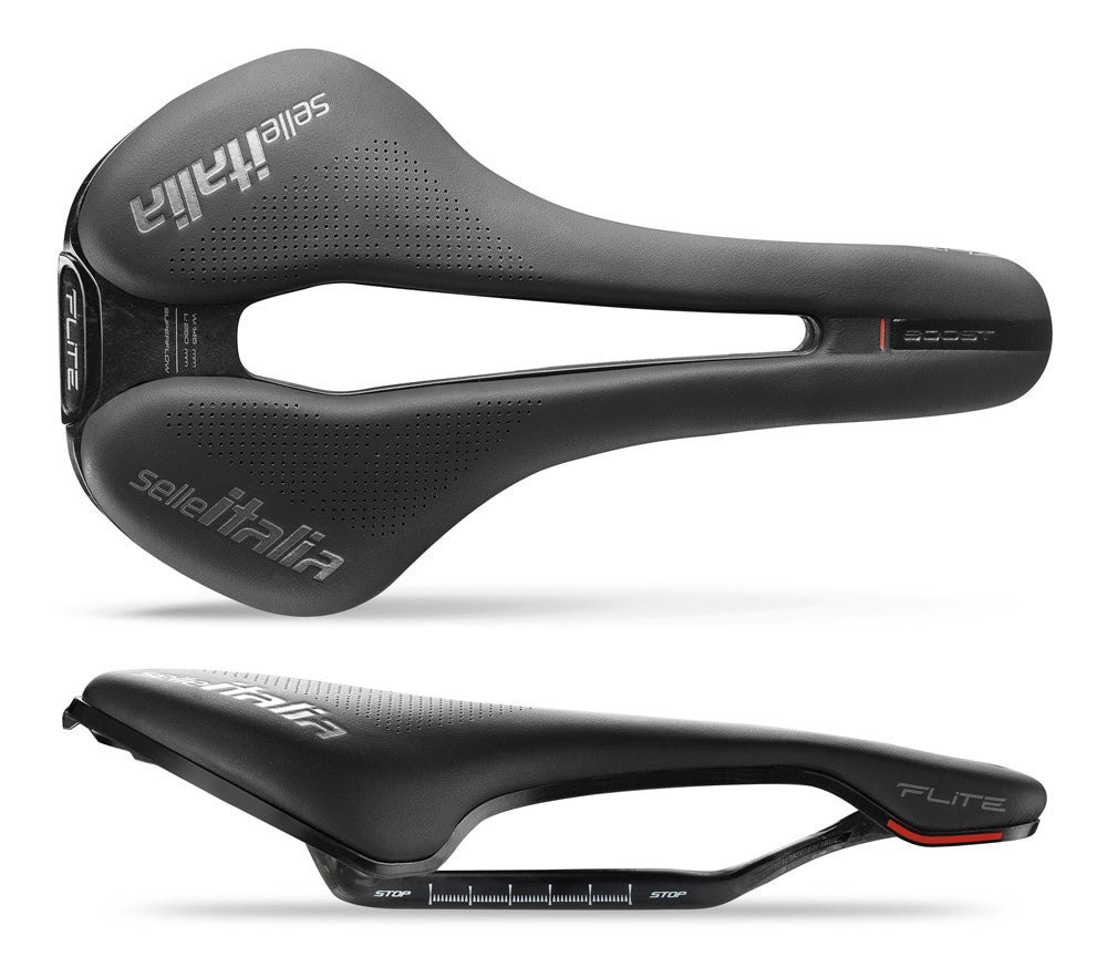 SELLE ITALIA FLITE BOOST KIT CARBONIO SUPERFLOW L Sattel (ID passend zu L3), Carbonschiene + 10 mm, Fibra-Tek, 162 g